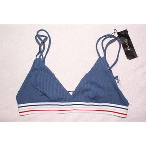 Tavik- Beck bikini top Coastal Blue, Medium, NWT